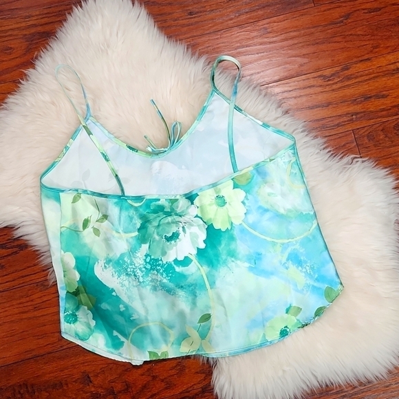 Y2K Silky Floral Tank - Picture 3 of 3